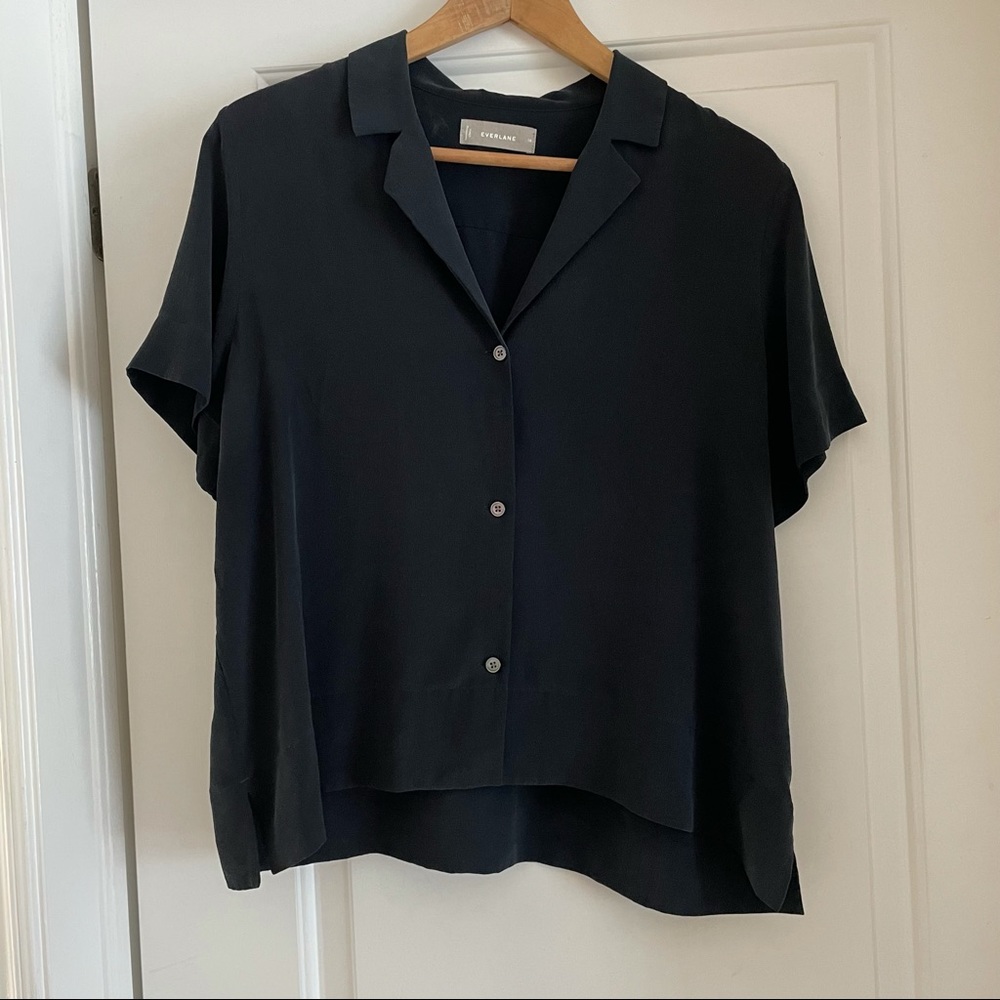Everlane The Clean Silk Short-Sleeve Notch Shirt